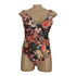 Becca by Rebecca One-Piece Belted Floral Pattern Swimsuit Size Small